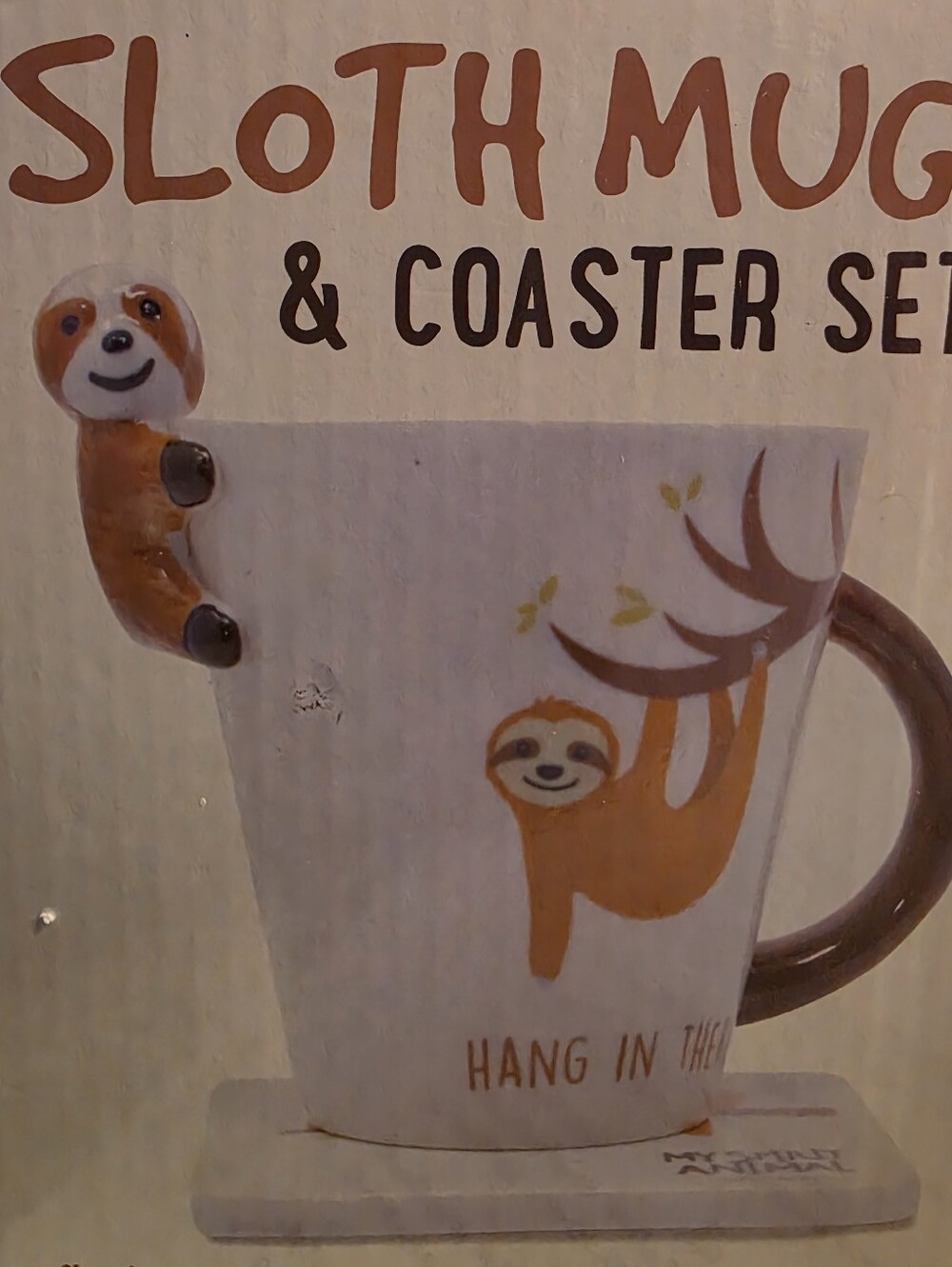Sloth 3D Mug & Coaster Set Infloatables New In Box NIB - Picture 6 of 11